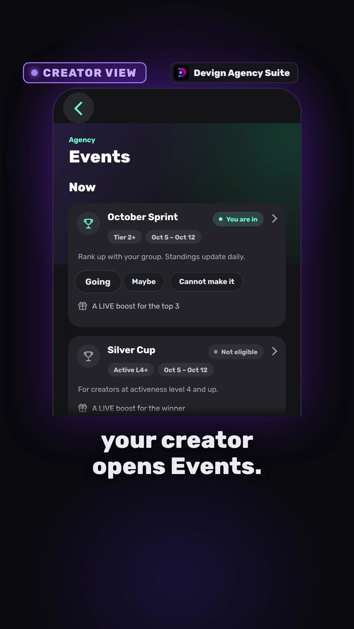 Still from the video: How to run creator events and competitions